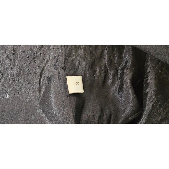 Doncaster Silk Beaded Blouse Womens 8 Black Collared 3/4 Sleeves Career Corpcore - Picture 5 of 9